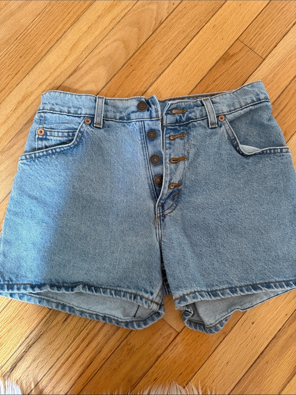 High-Waist vintage Levi’s Light Blue Denim Women's Shorts